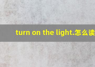 turn on the light.怎么读